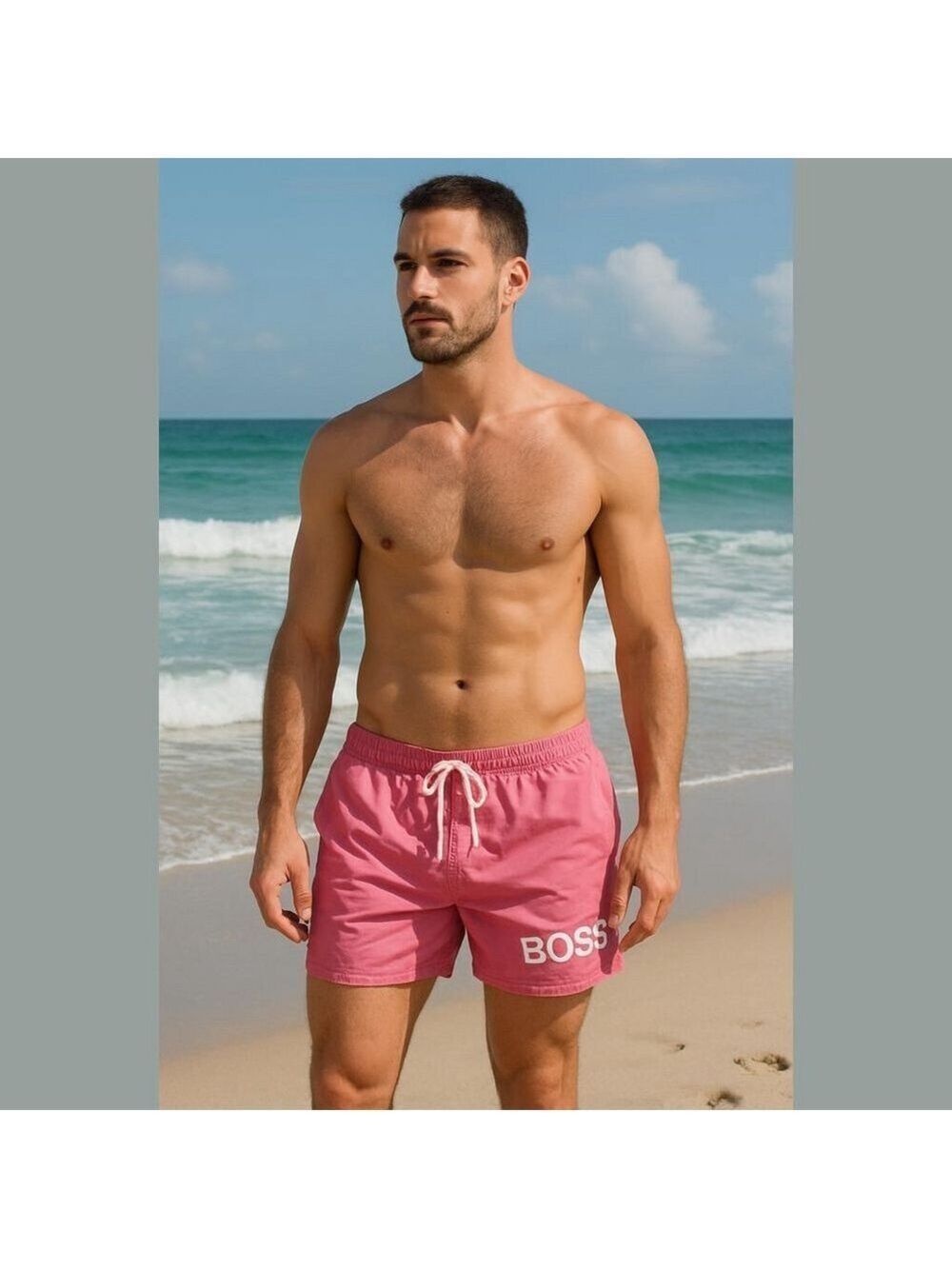 Hugo boss Mooney mauve swim trunks size large